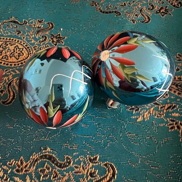 Other - Set of 2 Vintage Hand-Painted ornaments